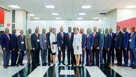 Cap: Group Chairman, Tony O. Elumelu ( 9th from left), GMD, Phillips Oduoza (10th from left), Group Managing Director Designate (15th from left) Board Chairmen from the 18 subsidiaries in Africa and some members of Executive Management’